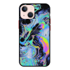 Husa IPhone 14, Protectie AntiShock, Marble, Neon